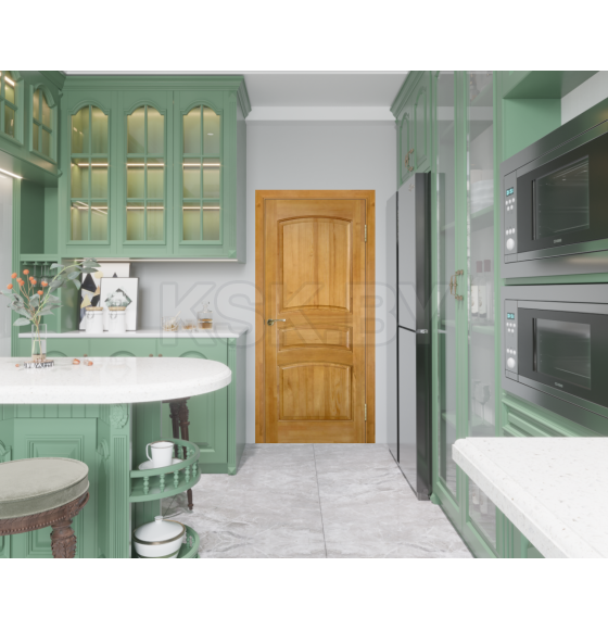 Дверь МОДЕЛЬ №16  глухая (светлый лак) 2000х700х40мм