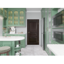 Дверь МОДЕЛЬ №16  глухая (темный лак) 2000х800х40мм