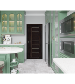 Дверь межкомнатная Вега 8 ЧО Венге 2000х700х40мм (массив сосны)