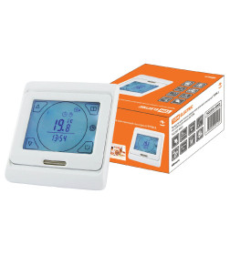 Термостат для теплых полов электронный сенсорный ТТПЭ-2 16А 250В с датчиком 3 м TDM SQ2503-0002