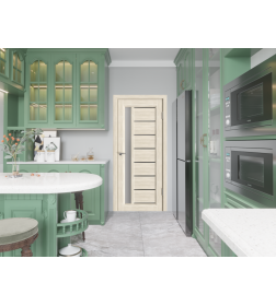 Дверь межкомнатная Вега 9 ЧО Белый 2000х600х40мм (массив сосны)