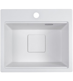 Мойка кухонная кварцевая Marblan COMFORT 48 иней в комплекте с коландером чёрный