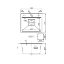 Мойка кухонная кварцевая Marblan COMFORT 48 серебро в комплекте с коландером серый