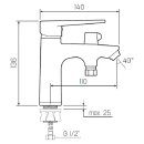 Смеситель для умывальника РМС SL141-001F-1 (SL141-001F-1) 
