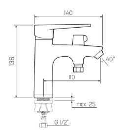 Смеситель для умывальника РМС SL141-001F-1