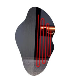 Зеркало фигурное с подсветкой антизапотеванием 45*77 см Emze LED.NF.45.77.AF.4K