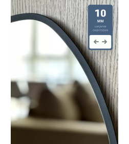 Зеркало фигурное с черной УФ-окантовкой и подсветкой 64х80 см Emze LED.UV.NF.64.80.CHE.4K