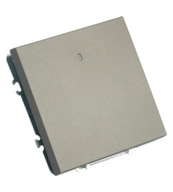 Выключатель 1-кл. c индикатором (мех-м)250В,10А Эмили RSW10-5101-09 антрацит, soft touch Stekker 49915