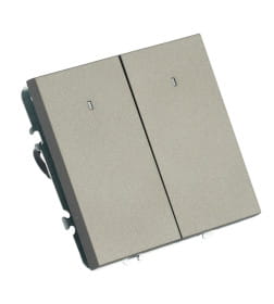 Выключатель 2-кл. c индикатором (мех-м)250В,10А Эмили RSW10-5102-09 антрацит, soft touch Stekker 49916