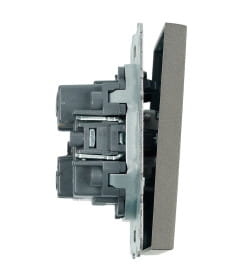 Переключатель 1-кл.(мех-м)250В,10A Эмили RSW10-5105-09 антрацит, soft touch Stekker 49919