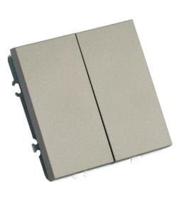 Переключатель 2-кл.(мех-м)250В,10А Эмили RSW10-5107-09 антрацит, soft touch Stekker 49921