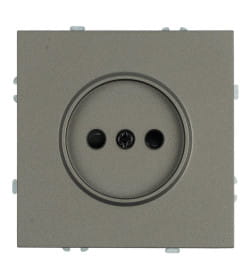 Розетка 1-я с з/ш, б/з (мех-м)250В,16А Эмили RST16-5109-09 антрацит Stekker 49928