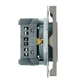 Розетка 1-я с з/ш, с/з (мех-м)250В,16А Эмили RST16-5110-09 антрацит Stekker 49932