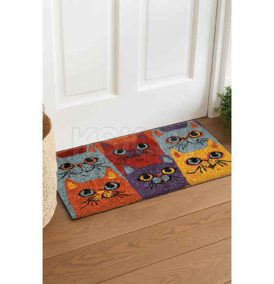 Коврик VORTEX кокосовый ворс 35х60см Котики 