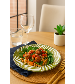 Тарелка десертная Lavenir "Тропик" 18 см, т7-3003 гладкий край фарфор, 