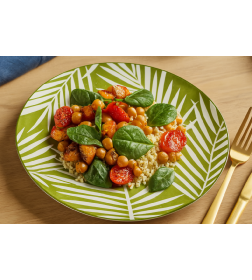 Тарелка десертная Lavenir "Тропик" 18 см, т7-3003 гладкий край фарфор, 