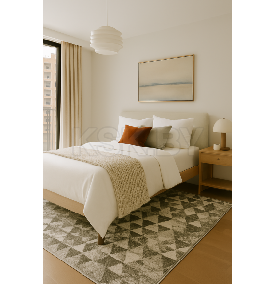 Ковер 2х3 м ALVITA (8333A-S-D-GREY-GREY (K25) (8333A-S-D-GREY-GREY (K25)) 