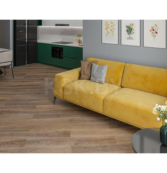 Кварц-виниловый пол Alta Step Excelente SPC 6614 Дуб базальтовый планка 1218 х 180 мм (SPC 6614) 