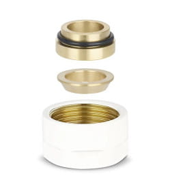 Резьбозажимное соединение D15 х 3/4" EK белый Varmega VMDV30-101515