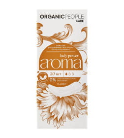 ORGANIC PEOPLE Lady Power Женские ежедневные прокладки ароматизированные "AROMA. Classic", 20 шт