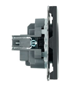 Розетка 1-я с з/ш, с/з (мех-м)СЗК,250В,16А Эмили RST16-5110-05ZK черный уголь Stekker 50251