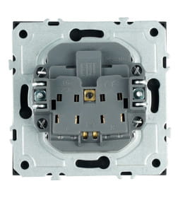 Розетка 1-я с з/ш, с/з (мех-м)СЗК,250В,16А Эмили RST16-5110-05ZK черный уголь Stekker 50251