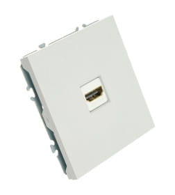 Розетка HDMI 2.0 Type A (мех-м) Эмили RST00-5118-01 белый фарфор, soft touch Stekker 50163