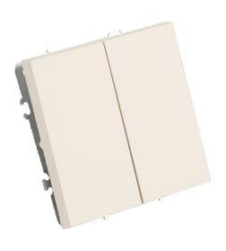 Переключатель перекрестный 2-кл.(мех-м)250В,10А Эмили RSW10-5111-08 кашемир, soft touch Stekker 50165