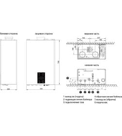 Котёл газовый настенный конвективный Thermex Blaze F24 кВт 2-конт. ТУРБО 435111