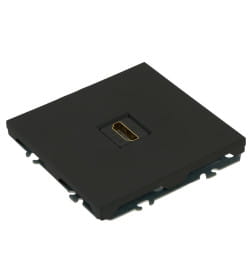 Розетка HDMI 2.0 Type A (мех-м) Эмили RST00-5118-05 черный уголь, soft touch Stekker 50171