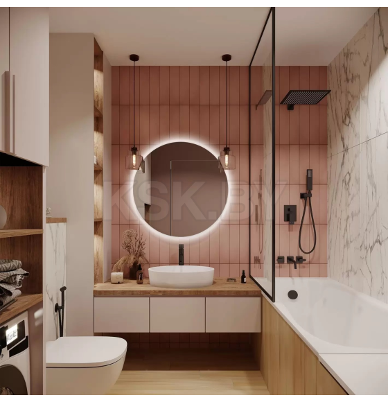 Зеркало Дабл-Ю Афины Лайт 60 с подсветкой AFN60LT (AFN60LT) 