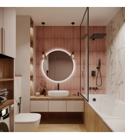 Зеркало Дабл-Ю Афины 70 с подсветкой и антизапотеванием AFN70