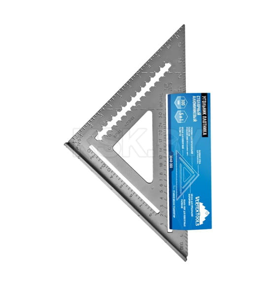 Угольник плотника столярный алюминиевый 300мм VERTEXTOOLS (3040-300) 
