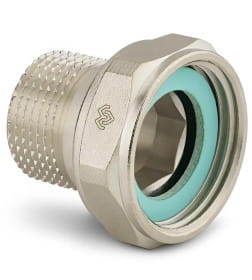 Соединитель переходной с НГ ВР-НР 3/4" x 1/2" с плоским уплотнением, никелированный Varmega VMTF58-N000504