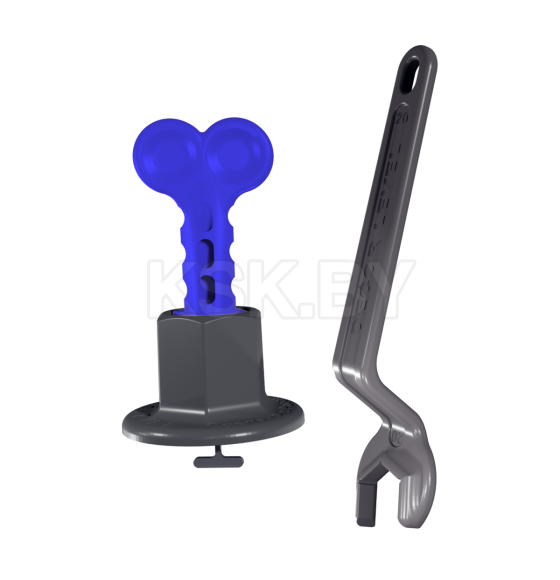 Система выравнивания плитки многоразовая DECOR 1,0 мм, 50 шт + ключ DECOR (402-010) 