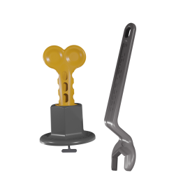 Система выравнивания плитки многоразовая DECOR 1,4 мм, 50 шт + ключ DECOR