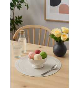 Салфетка сервировочная из искусственной кожи 38 см (MU-YY24022, код 289479)