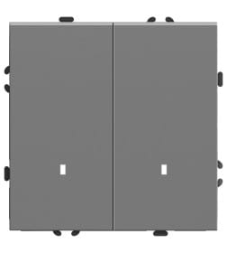 Выключатель 2-кл. c индикатором (мех-м)250В,10А Эмили RSW10-5102-10 платиново-серый Stekker 49942