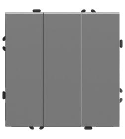 Выключатель 3-кл.(мех-м),250В, 10А Эмили RSW10-5108-10 платиново-серый, soft touch Stekker 49948