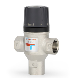 Термосмесительный клапан ВР 1/2" 30-65° боковое смешение Varmega VM17001
