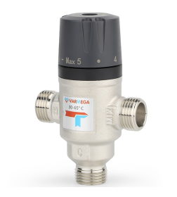Термосмесительный клапан НР 1/2" 30-65° боковое смешение Varmega VM17201