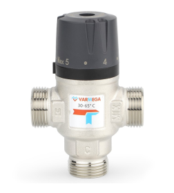 Термосмесительный клапан НР 1" 30-65° боковое смешение Varmega VM17203