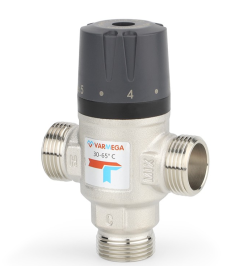 Термосмесительный клапан НР 1" 20-43° боковое смешение Varmega VM17503