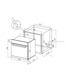 Шкаф духовой электрический ZORG FIN611 black