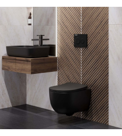 Кнопка для инсталляции Visam O5 черный Soft Touch EX-230-007