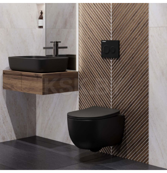 Кнопка для инсталляции Visam O5 черный Soft Touch EX-230-007 (EX-230-007) 