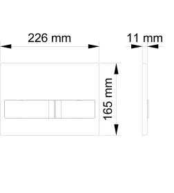 Кнопка для инсталляции Visam L2 хром матовый EX-226-001