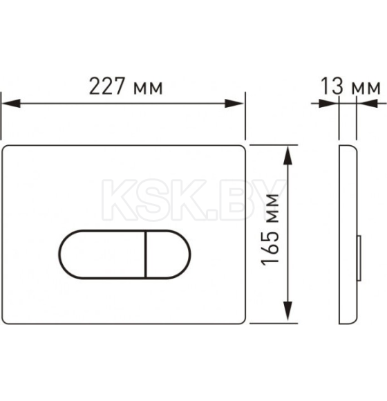 Кнопка для инсталляции Visam D3 хром глянец EX-228-002 (EX-228-002) 
