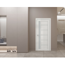 Дверное полотно V6 Вайт вуд 2000х900х35мм,стекло матовое