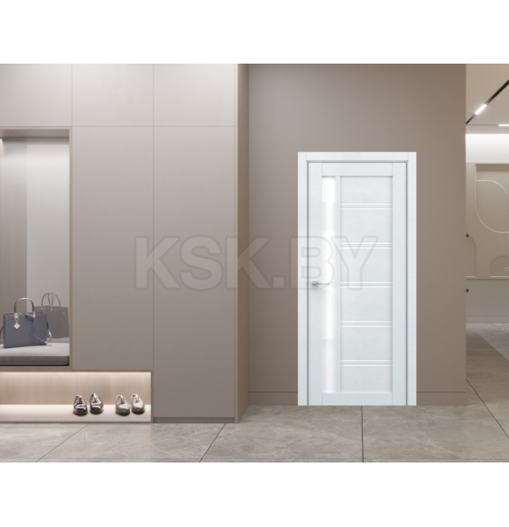 Дверное полотно V6 Скай вуд 2000х700х35мм,стекло матовое